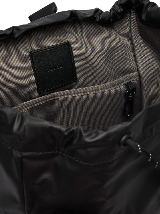 Calvin Klein Hátizsák Calvin Klein Rubberized Flap Backpack LV04D3479G Fekete