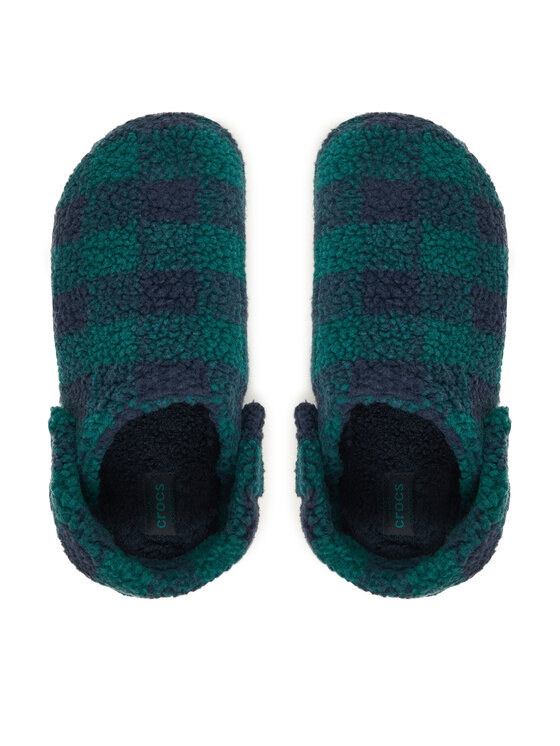 Crocs Papuče Crocs Classic Buffalo Check Cozzzy 210755 Zelena