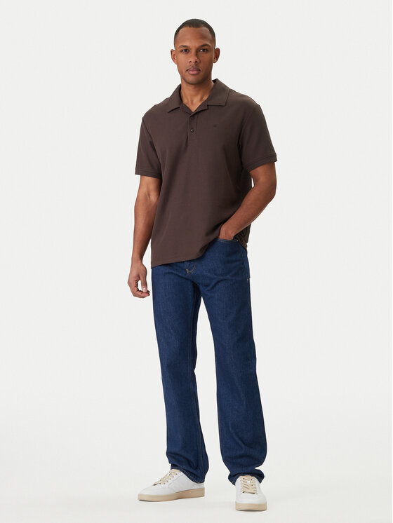 Calvin Klein Jeans Calvin Klein Jeans Polo Easy Micro Waffle LV04RF205G Marrón Regular Fit