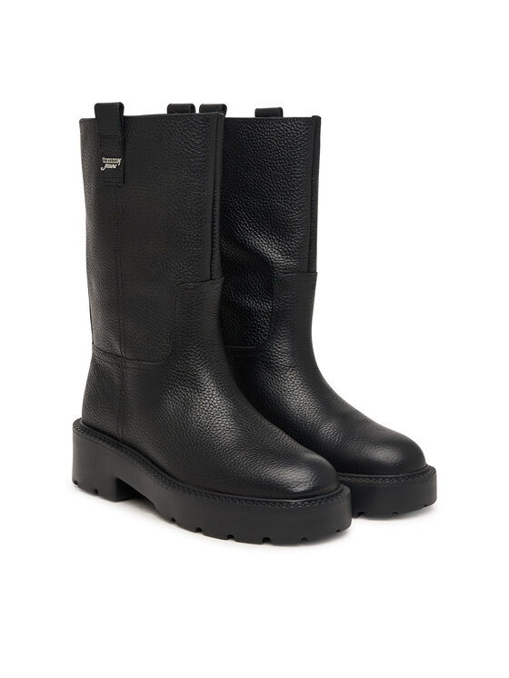 Tommy Jeans Čižmy Tommy Jeans Tjw Tubular Mid Boots EN0EN03111 Čierna