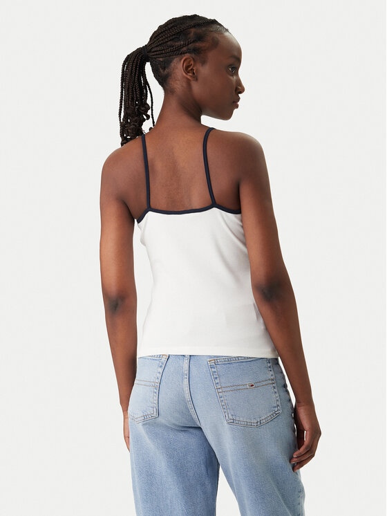Tommy Jeans Tommy Jeans Top DW0DW22261 Blanco Slim Fit