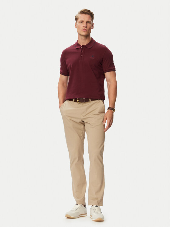 Beverly Hills Polo Club Beverly Hills Polo Club Поло P-SS26M-P42561 Бордовий Regular Fit