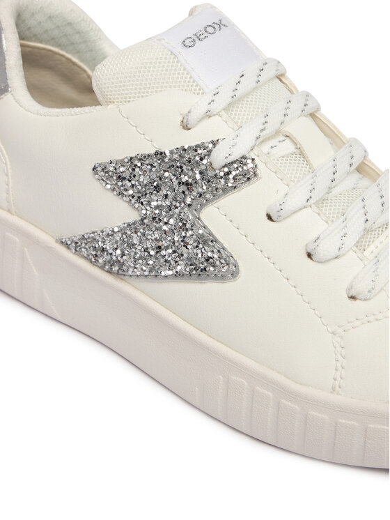 Geox Snīkeri Geox J Mikiroshi Girl J45DVA 054EW C0007 S Balts