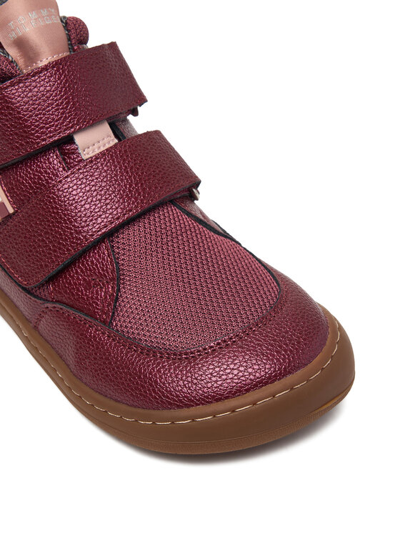Tommy Hilfiger Sportcipők Tommy Hilfiger High Top Velcro Sneaker T1AH-35071-0525356 S Bordó