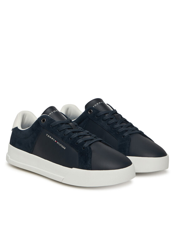 Tommy Hilfiger Sneakersy Tommy Hilfiger Th Court Mix FM0FM05634 Tmavomodrá