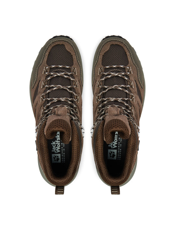 Jack Wolfskin Trekingová obuv Jack Wolfskin Vojo Tour Texapore Mid M A62072 Hnedá
