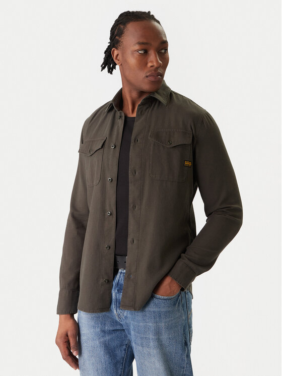 G-STAR G-Star Raw Πουκάμισο Marine D24963-D454 Γκρι Slim Fit