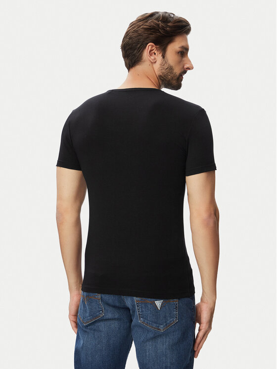 Guess Guess Футболка M6YI32 K3735 Чорний Extra Slim Fit