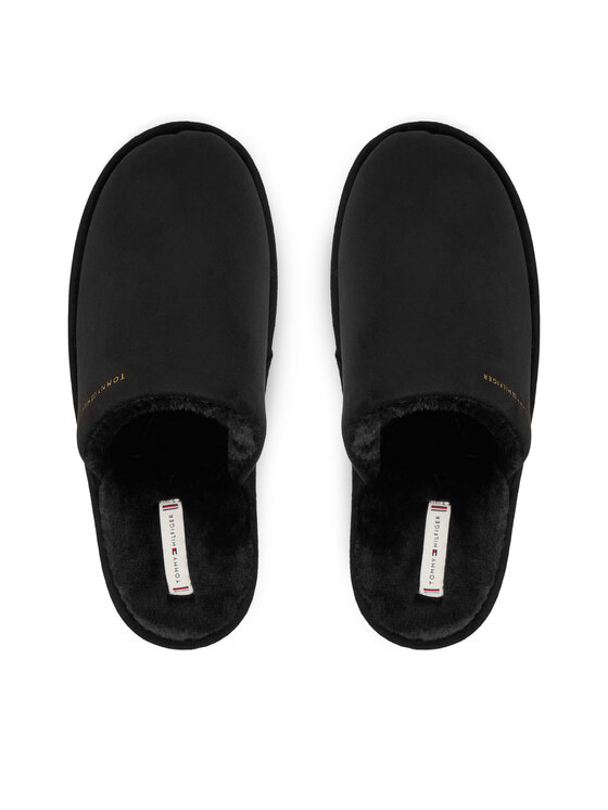 Tommy Hilfiger Papuci de casă Tommy Hilfiger Soft House Shoe FW0FW08853 Negru