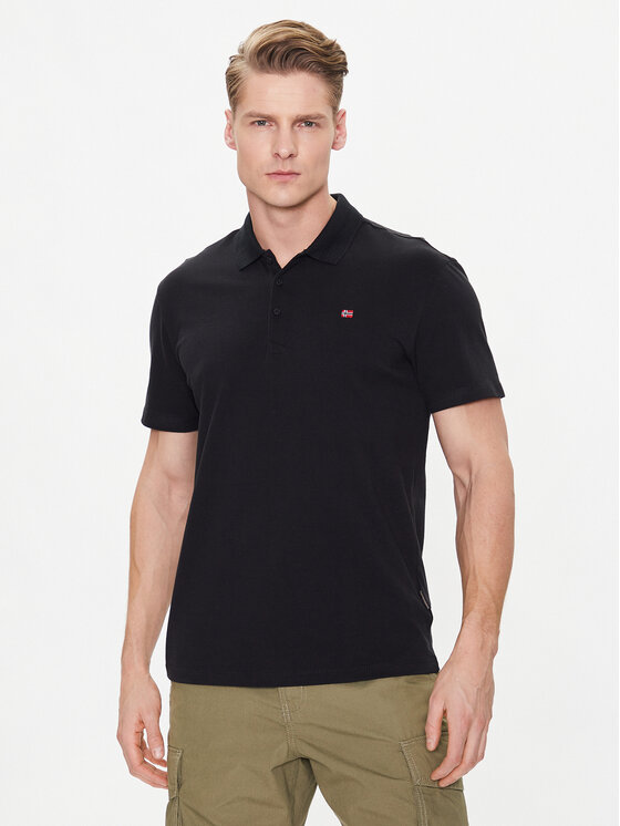 Napapijri Napapijri Поло Ealis NP0A4H8B Чорний Regular Fit