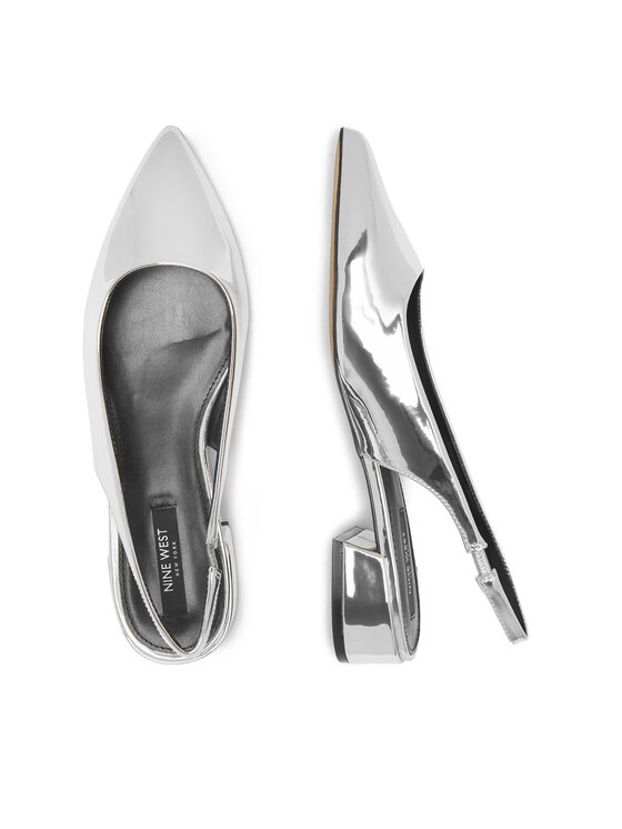 Nine West Baleriny Nine West WFA2609-1 Srebrny