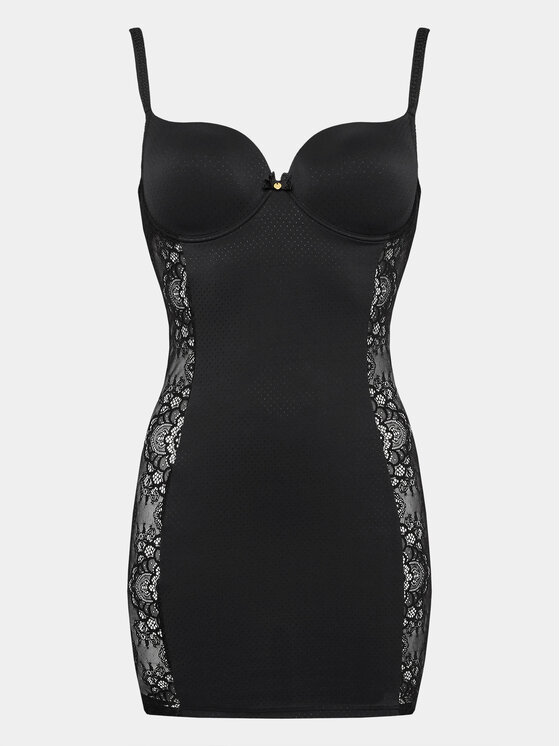 Selmark Selmark Нічна сорочка Penelope 31095C Чорний Slim Fit