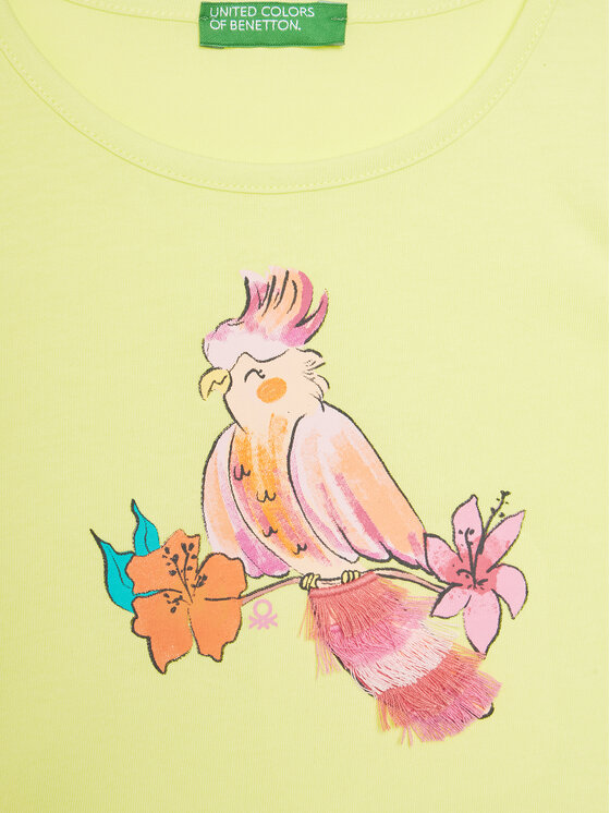 United Colors Of Benetton United Colors Of Benetton T-shirt 3I1XG10JK Žuta Regular Fit