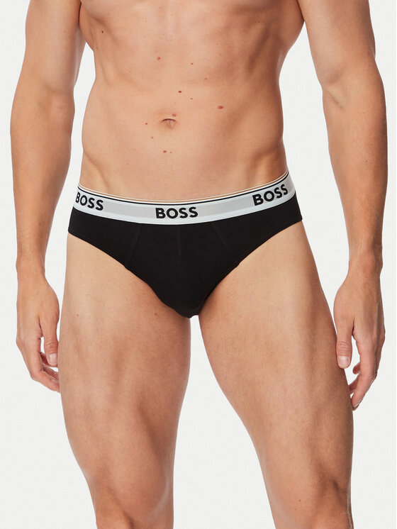BOSS BOSS Conjunto de slips Brief 3P Power 50554683 Negro