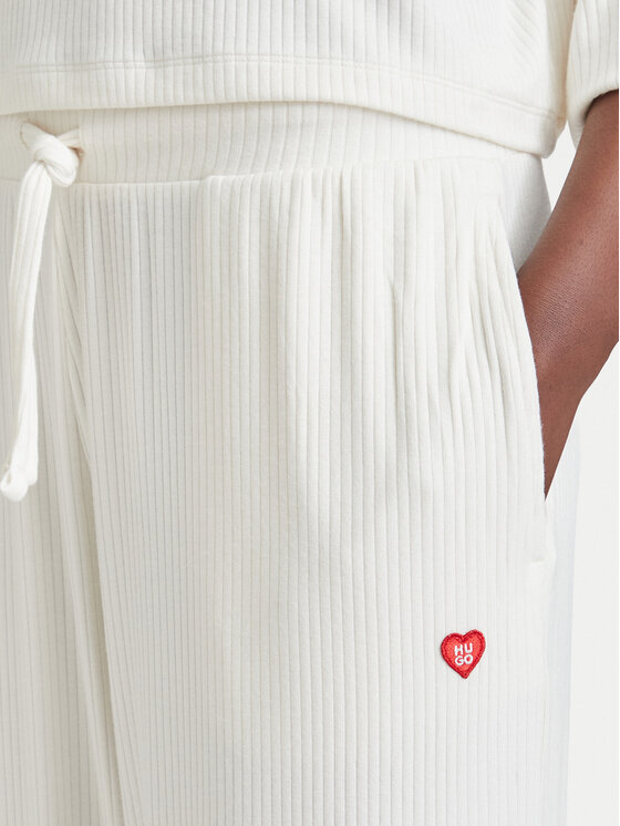HUGO HUGO Pantalones de pijama Heart 50566660 Crema Relaxed Fit
