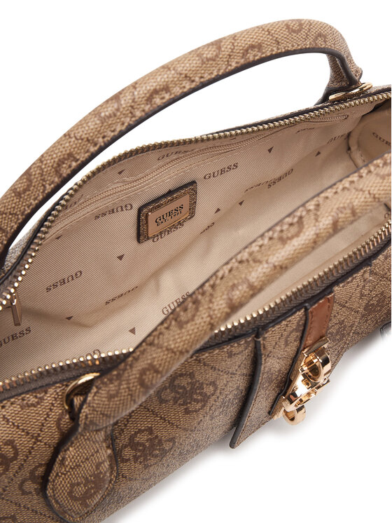 Guess Torebka Guess Yvonne Logo Mini HWSG23 78760 Brązowy jasny