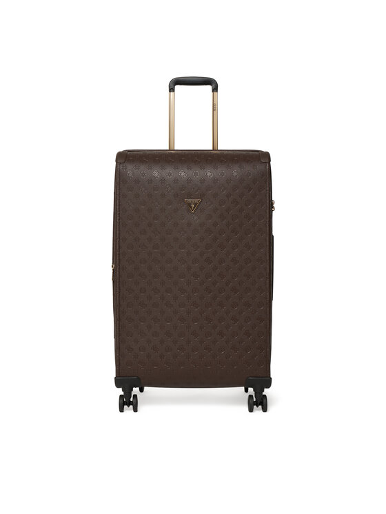 Guess Nagy bőrönd Guess Lenwood Travel TWDP21 02988 Sötét bézs