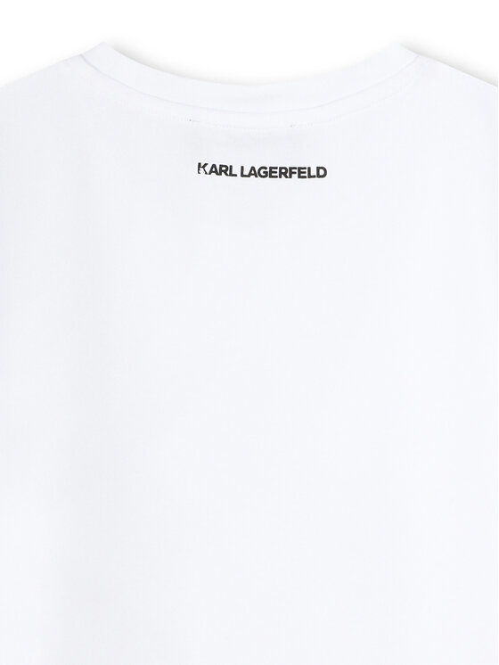 Karl Lagerfeld Kids Karl Lagerfeld Kids Póló Z30489 D Fehér Regular Fit