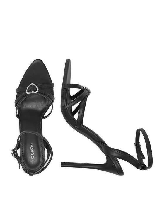 DeeZee Sandale DeeZee SWEETIE BLACK PU Negru