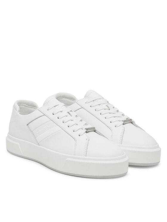 Calvin Klein Sneakers Calvin Klein Basket Cups Lace Up Logo Tape YW0YW02007 Alb