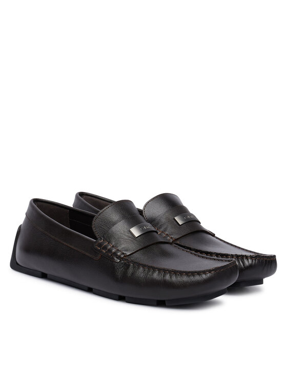 Calvin Klein Mokasini Calvin Klein Driver Hdw Lth HM0HM02264 Temno rjava