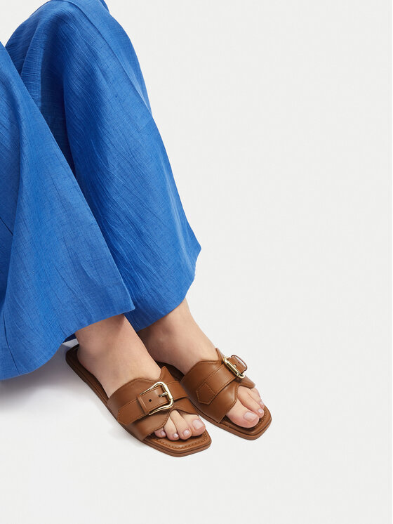 JENNY Klapki JENNY RS24SS03-160 Brązowy