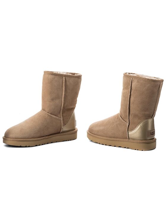 Ugg Śniegowce Ugg W Classic Short II Metallic 1019030 Beżowy