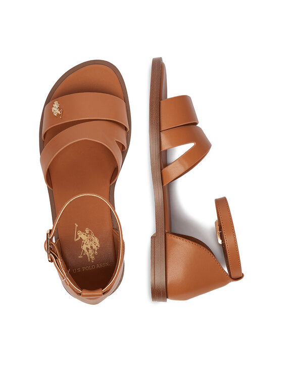 U.S. Polo Assn. Босоніжки U.S. Polo Assn. EO-CASSIE003W/6Y1 Коричневий