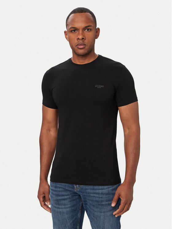 Guess Guess Футболка M6YI24 K3728 Чорний Extra Slim Fit