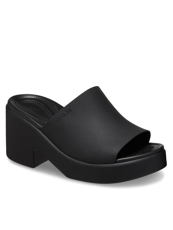 Crocs Şlapi Crocs Brooklyn Slide Heel 209408 Negru