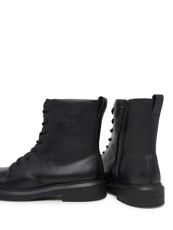 Calvin Klein Botines planos Calvin Klein Sporty Boot Lace Up Lth HW0HW03188 Negro