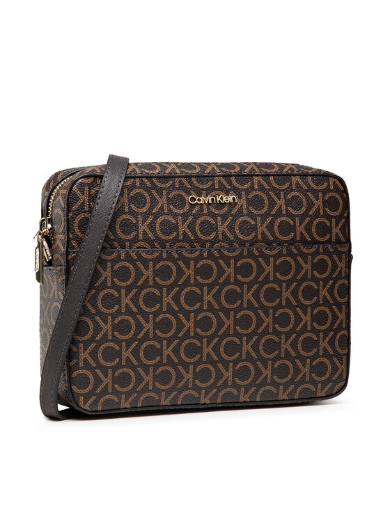 Calvin Klein Torbica Calvin Klein Ck Must Camera Bag Md Mono K60K608873 Smeđa