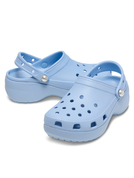 Crocs Шльопанці Crocs Classic Platform Pearl Clog 211231 Голубий