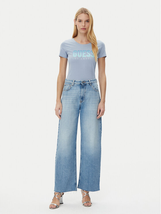 Guess Guess T-shirt W5GI14 J1314 Plava Regular Fit