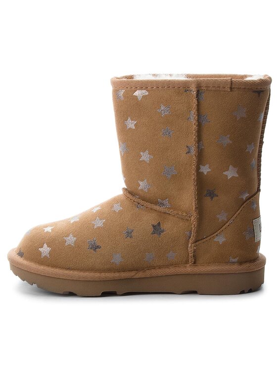 Ugg Снігоходи Ugg Kids Classic Short II Stars 1019697K Коричневий