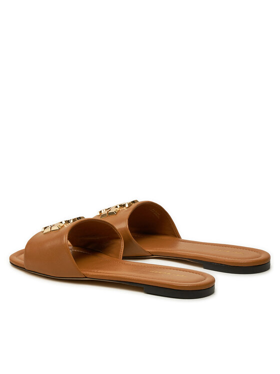 Tory Burch Шльопанці Tory Burch Eleanor Slide 157966 Коричневий