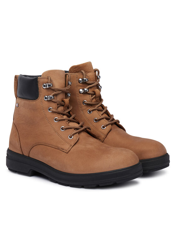 Tommy Hilfiger Μποτίνια Tommy Hilfiger Th Flag Resistant Lace-Up Boot FW0FW09576 Μπεζ