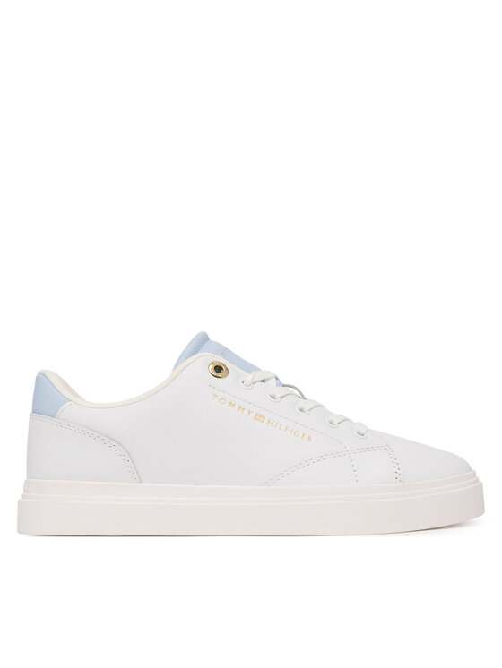 Tommy Hilfiger Laisvalaikio batai Tommy Hilfiger Th Feminine Cupsole Leather FW0FW09105 Balta