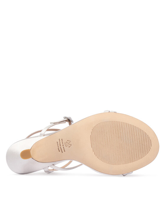 Stuart Weitzman Босоніжки Stuart Weitzman Kensington Strappy Sandal 85 SN109 Кремовий