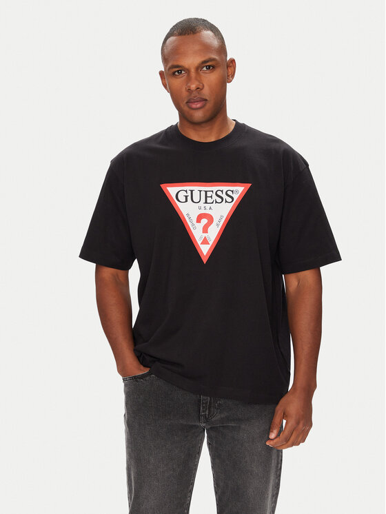 Guess Jeans Guess Jeans Футболка M4YI45 K8FQ4 Чорний Oversize