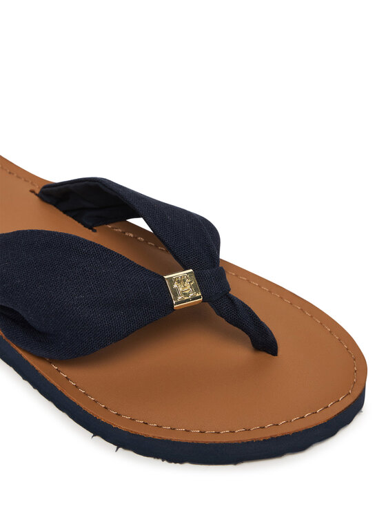 Tommy Hilfiger Japonke Tommy Hilfiger Th Ltr Footbed Summer Sandal FW0FW09194 Mornarsko modra