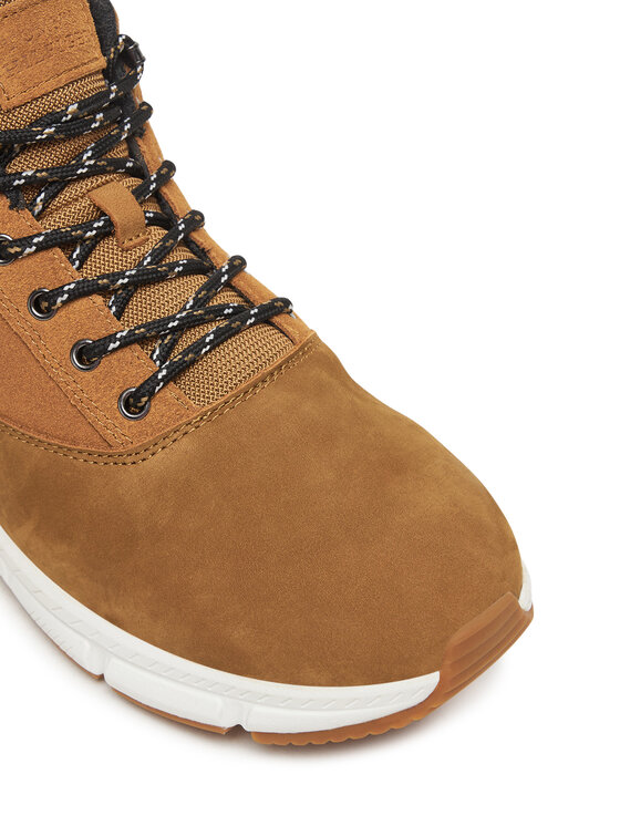 Tommy Hilfiger Kotníková obuv Tommy Hilfiger Hilfiger W Nbk Sde Hybrid Boot FM0FM05609 Khaki