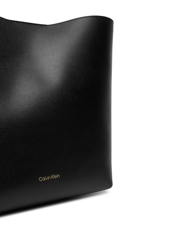 Calvin Klein Kabelka Calvin Klein Foil Logo Medium LV04F3736G Čierna