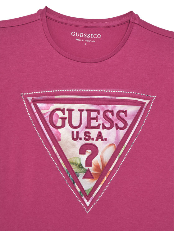 Guess Guess Футболка J6GI13 K6YW4 Рожевий Relaxed Fit