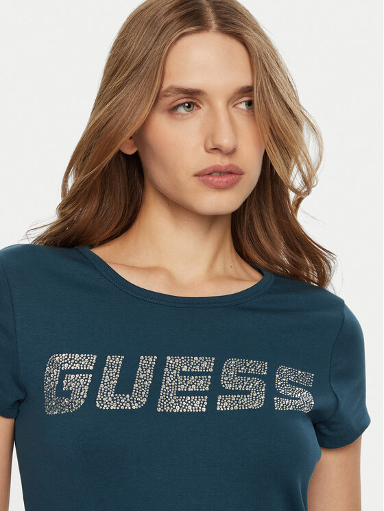Guess Guess Футболка V4BI16 KCIV1 Голубий Regular Fit