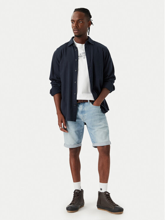 G-STAR G-Star Raw Kratke traperice D10481-8968 Svijetlo plava Slim Fit