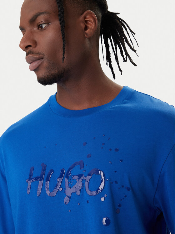 HUGO HUGO Camiseta Nierofix 50554369 Azul Regular Fit