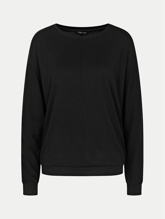 Triumph Triumph Zgornji del pižame Cozy Comfort 10216538 Črna Regular Fit