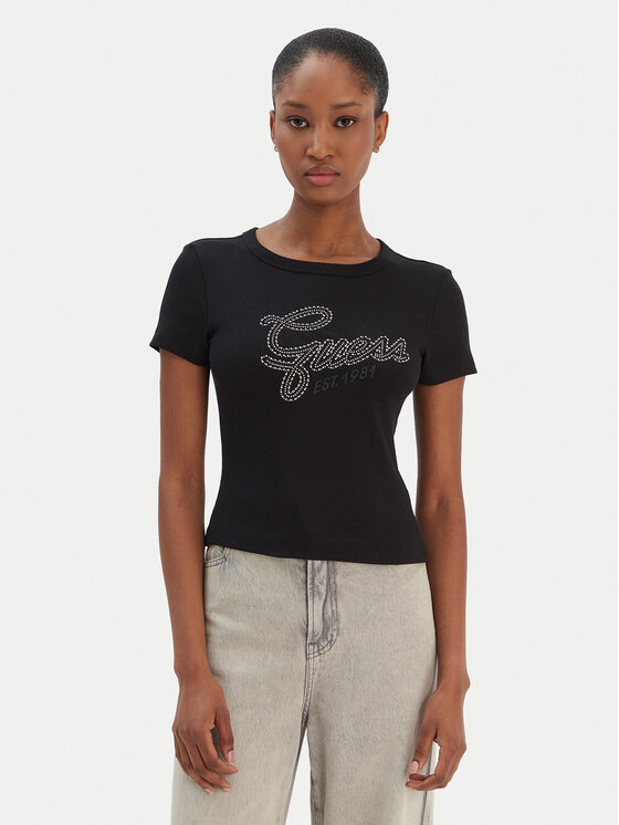 Guess Guess Camiseta W6RI22 KA0H1 Negro Slim Fit