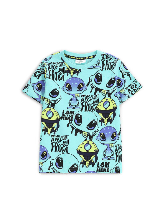 Coccodrillo Coccodrillo T-shirt WC5143201CBK Turchese Regular Fit